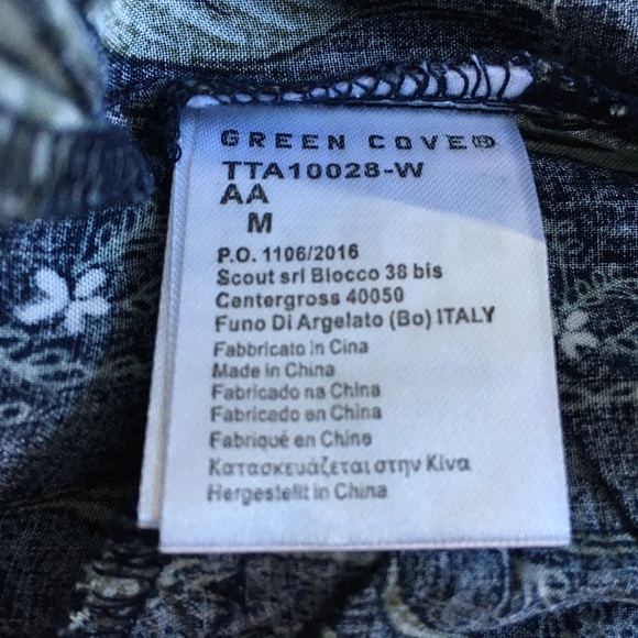 Green Cove Jumpsuit Blue & Green Floral Size M - Picture 8 of 11